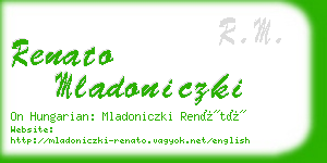 renato mladoniczki business card